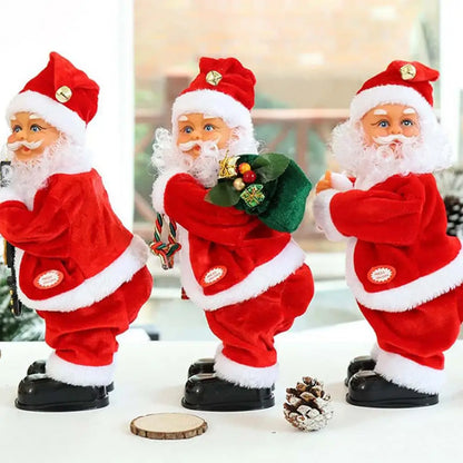 Joyful Dancing Santa Claus: Grooving Holiday Figurine with Twerking Motion and Festive Tunes for Merry Christmas Decor