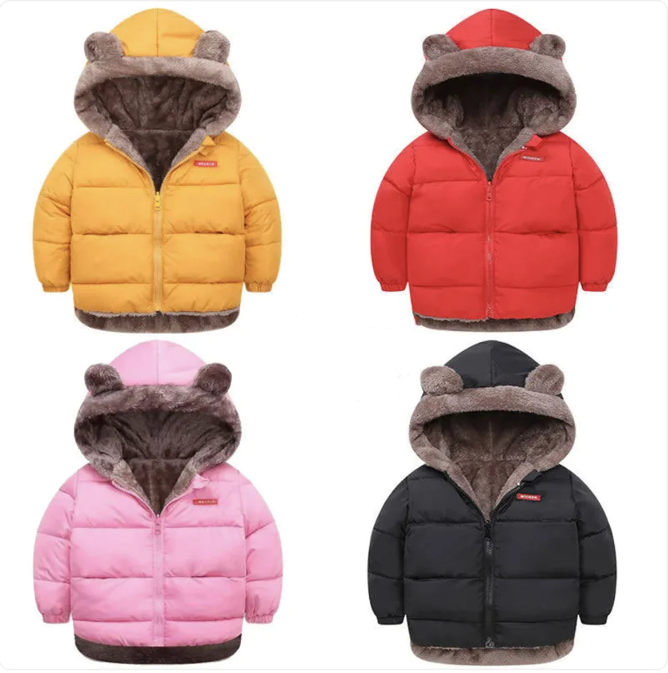 Baby Boys and Girls 2 side Jacket Cotton-Padded Winter Jacket